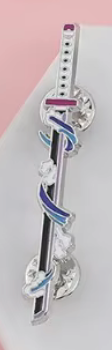 Anime Slayer Orchid Katana Enamel Pin