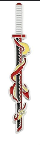 Demon Slayer Fire Katana Enamel Pin