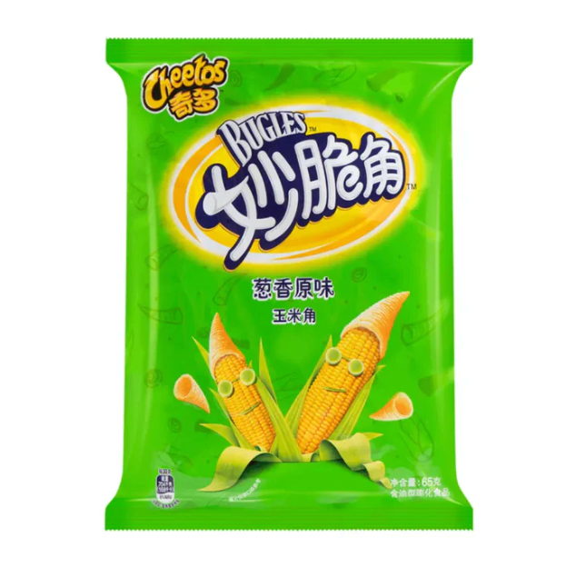Bugles/Cheetos (Green Onion Flavor)