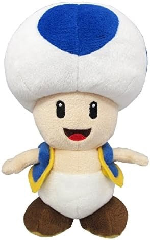Super Mario 7-Inch Blue Toad Plush