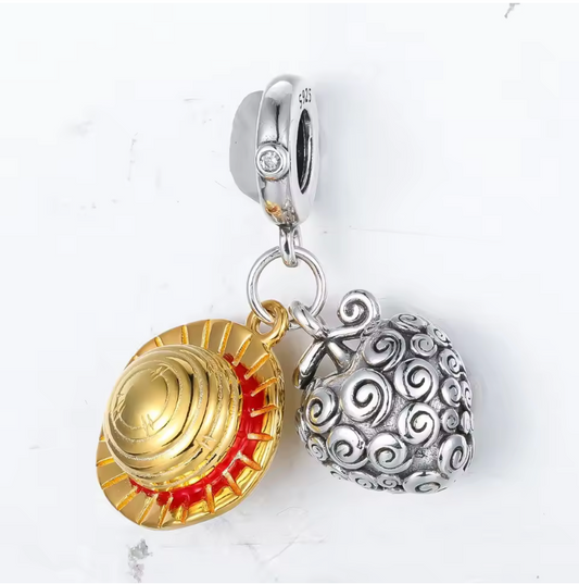 Luffy Straw Hat & Burning Fruit Charm