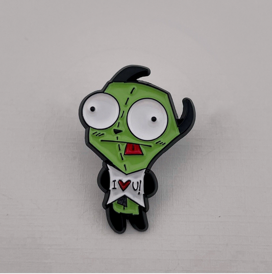Gir I Love You Invader Zim Enamel Pin