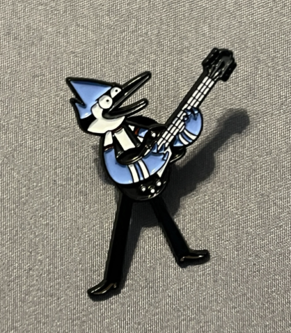 Mordecai Guitar Regular Show Pin