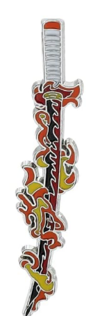 Fire Katana Anime Slayer Enamel Pin