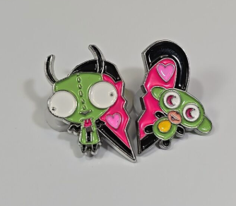 Invader Zim Gir Broken Heart Pin (2 Parts)