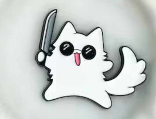 Jujutsu Kaisen Yuta Okkotsu Pin Gojo Satoru Cat with Knife Pin