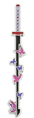 Pink and Blue Butterfly Katana Pin Demon Slayer
